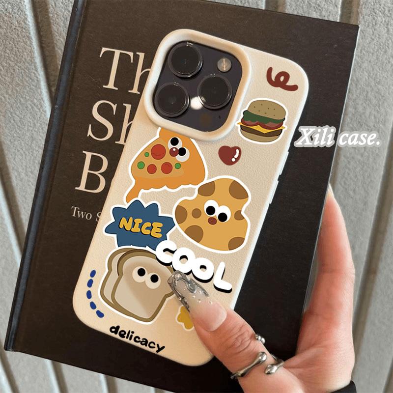 Fun Cartoon Toast Cookies for IPhone16promax Phone Case for Apple 15pro Girl 14 Creative