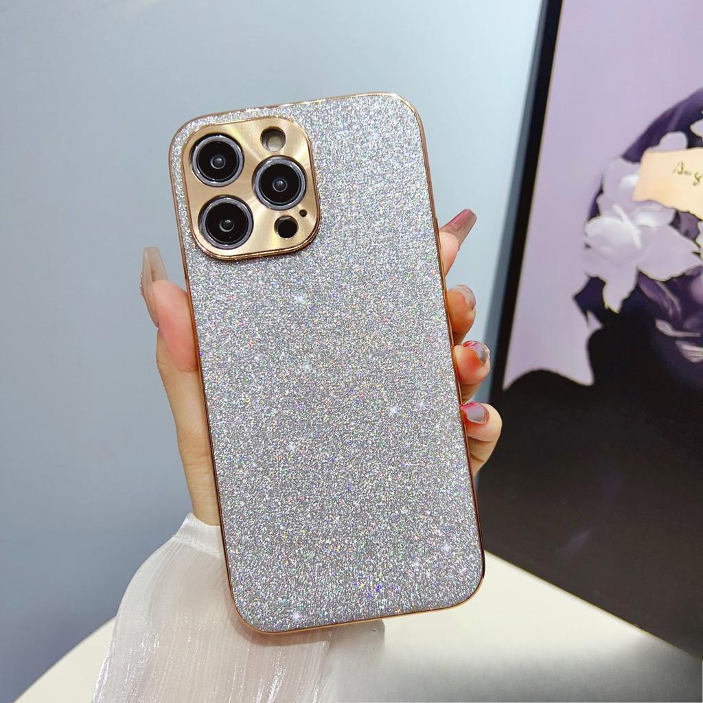 Galvanisiertes Stern Diamant Glitzerpulver ist geeignet für iPhone15 Hülle, Apple 14pro Vollabdeckung Sturzsicher 11 Mode Max