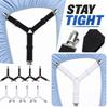 Adjustable Bed Sheet Fasteners 4-Pack Elastic Mattress Holder Straps with Metal Clips for Securing Fitted Sheets Sofa Covers Tablecloths