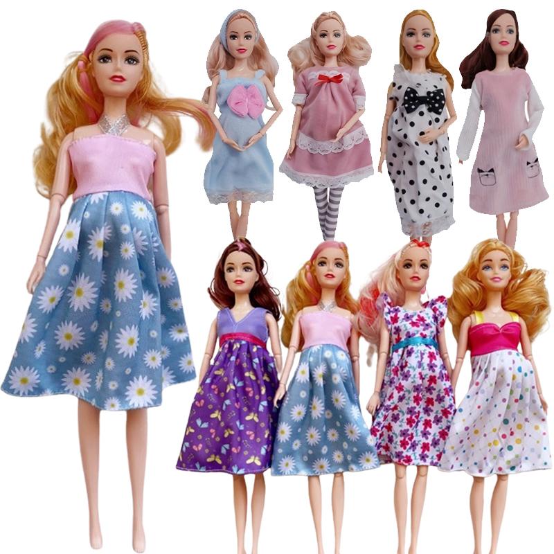 11.5in/30cm Sets/Pack Doll Clothes Maternity Dresses Female Pregnant Clothing Accessories Handmade Fashion Toys Dressing 4 Kid Friendly Entertaining