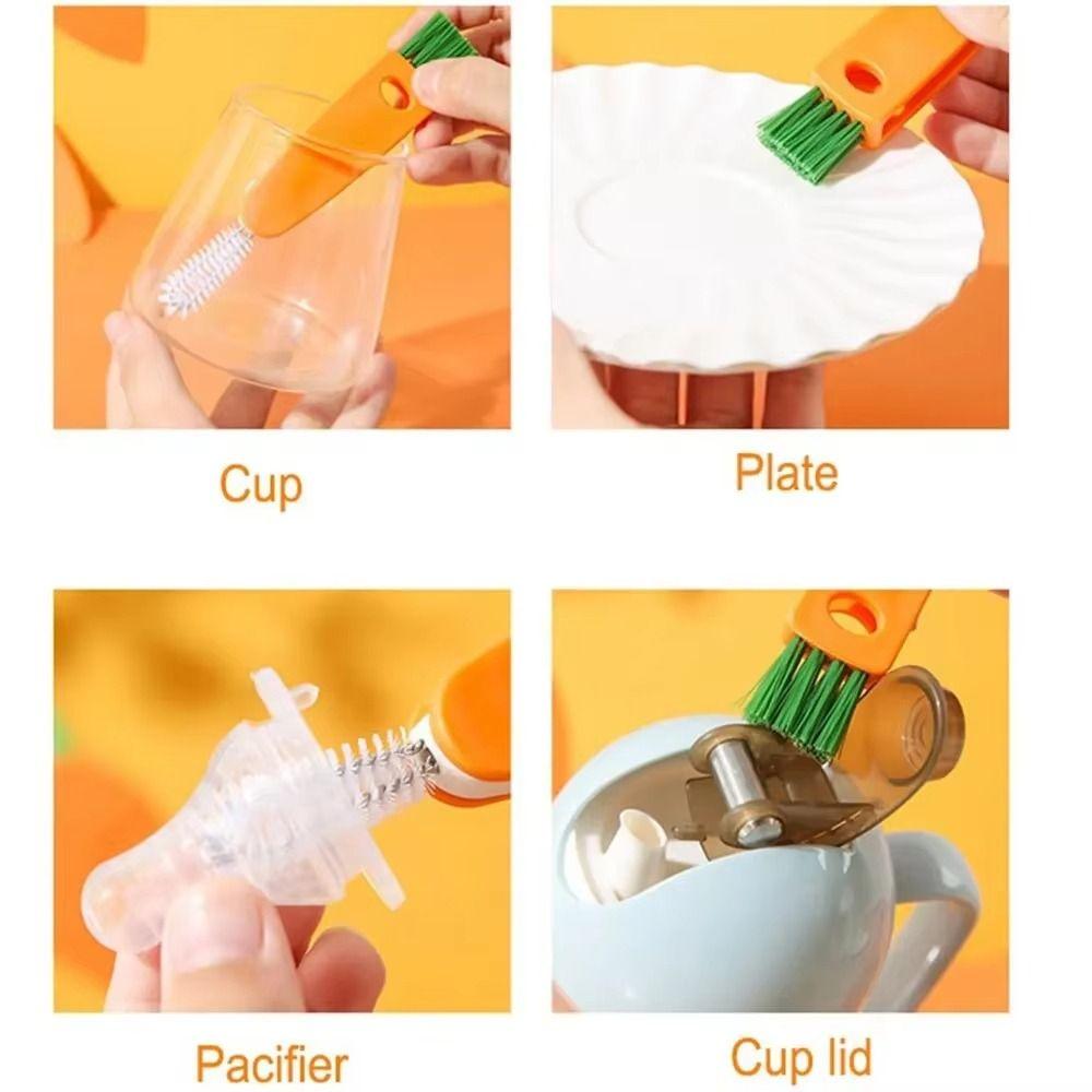 360° Rotatable Bottle Gap Cleaner Brush Multi-Functional Silicone Bottle Cleaner  Kitchen Tools