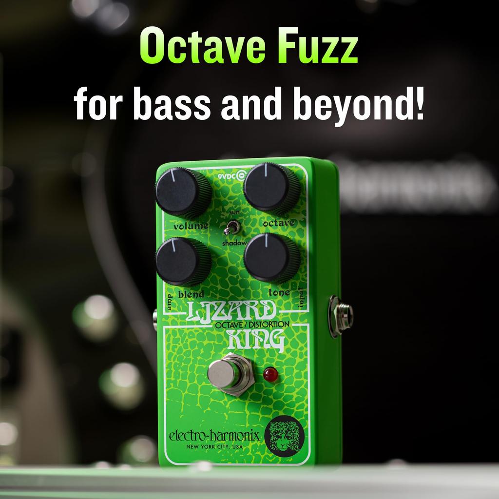 Electro-Harmonix Lizard King Octave Fuzz Bass Effects Pedal