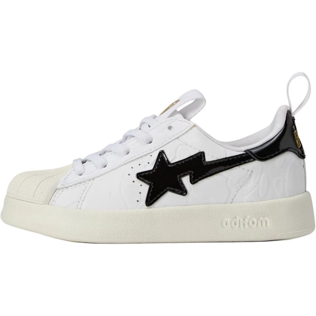 Adidas BAPE x Superstar 360 K Bílé Černé Dětské Tenisky Cloud-White Core-Black Gold-Metallic JQ2400