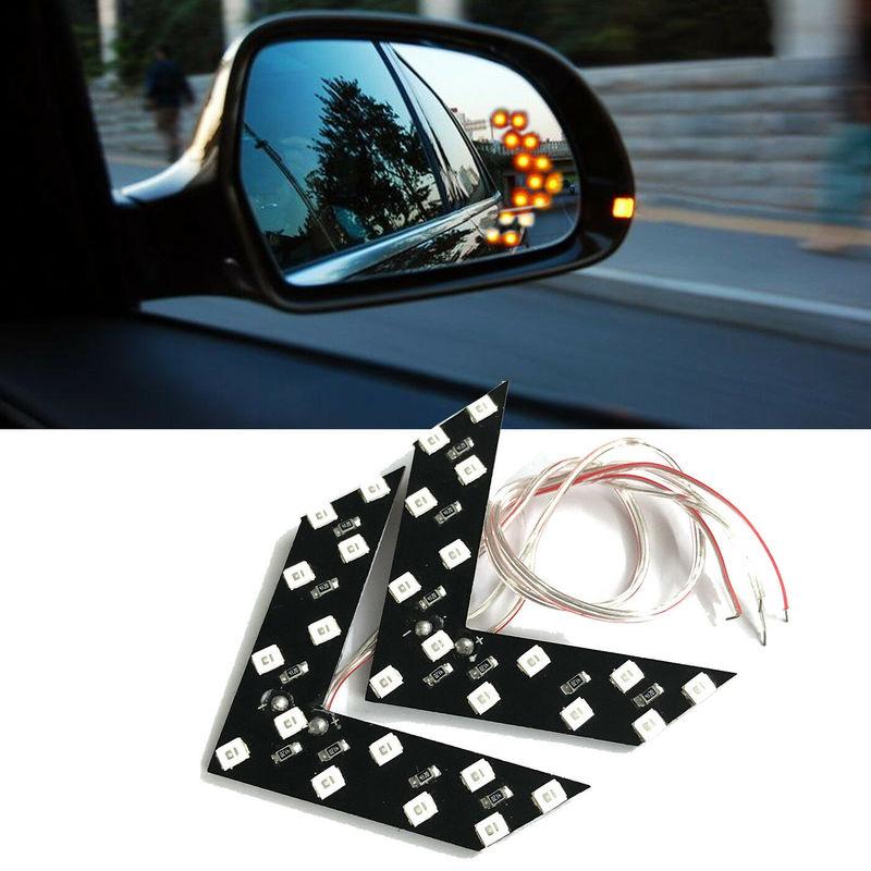 2Pcs Universal Car Auto Side Rear View Mirror 14-SMD Led Lamp Turn Signal Lights Accessories Led Lights Car Accessories Tools