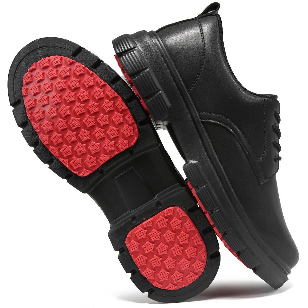 Chef Hotel Hotel Back Kitchen Shoes Non-slip and Oil-proof Special Wear-resistant Casual Leather Shoes Men's Work Shoes Men's