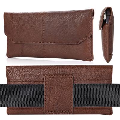 Echte Leder Dünne Handy Tasche Hülle Für iphone 14 13 12 Pro Max Samsung S23 S22 Ultra Gürtelclip Holster Abdeckung Tasche 4.7-7.2 Zoll
