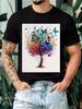 cotton  Cute Chubby Dressed Cat Print Unisex T Shirt Funny Fat Kitten Graphic Crew Neck Casual Short Sleeve Animal Lover Street