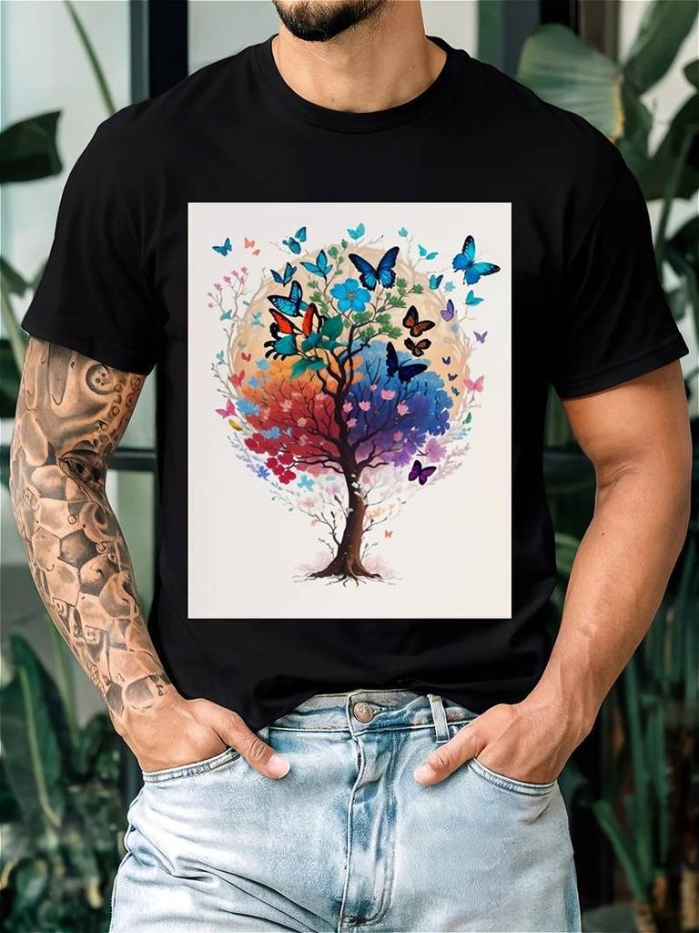 cotton Cute Chubby Dressed Cat Print Unisex T Shirt Funny Fat Kitten Graphic Crew Neck Casual Short Sleeve Animal Lover Street