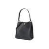 Coach Charlie 26 Unifarbene Magnetverschluss Leder Eimer Tasche Damen Taschen Schwarz 55200-GDBLK