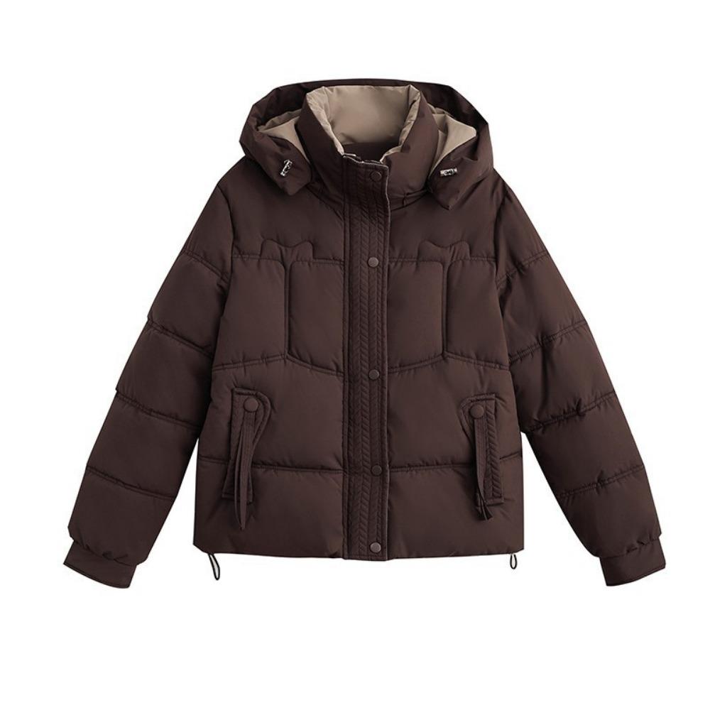 Solid color thickened down cotton clothes short fashion coat new winter 2025 cotton clothes loose small coat