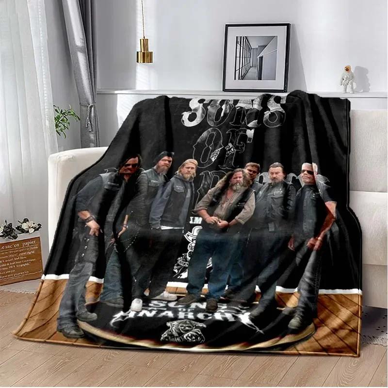 Jax Teller SONS OF ANARCHY Charlie Hunnam Throw Blanket Shawl Cloak Bedroom Living Room Sofa Couverture Chaude Manta Caliente