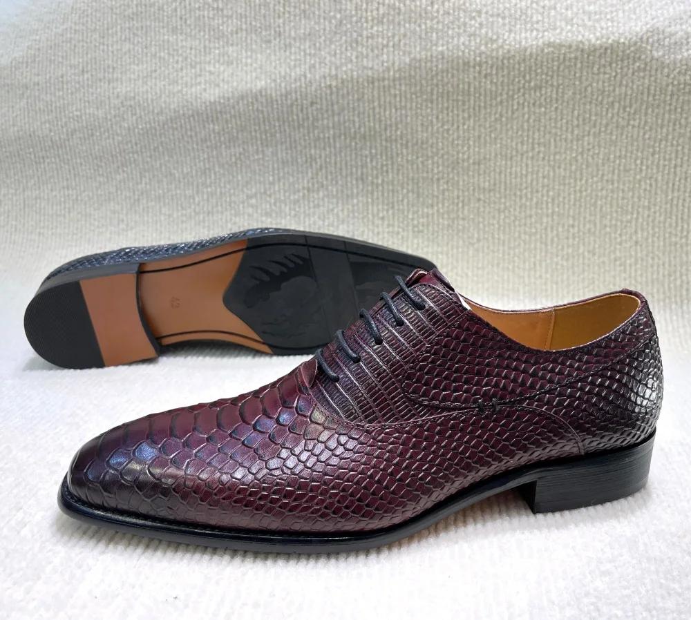 Fashion Handmade Red Genuine Leather Men's Office Business Shoes with Monk Shoelace Buckle for Wedding Suit Casual Formal Wear