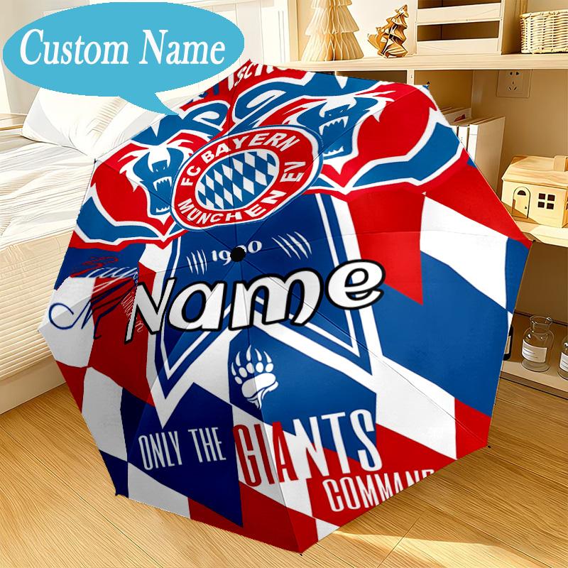 Custom Name Umbrella Munich Crest Umbrella 8-Frame for Travel, Camping, Casual Lightweight Portable, Essential for Family Gifts