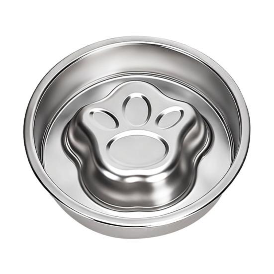 

Миска для собак из нержавеющей стали с медленным кормлением, против заглатывания, устойчивая, нескользящая, для медленного поедания, миска для кормления домашних животных для собак мелких и средних пород C