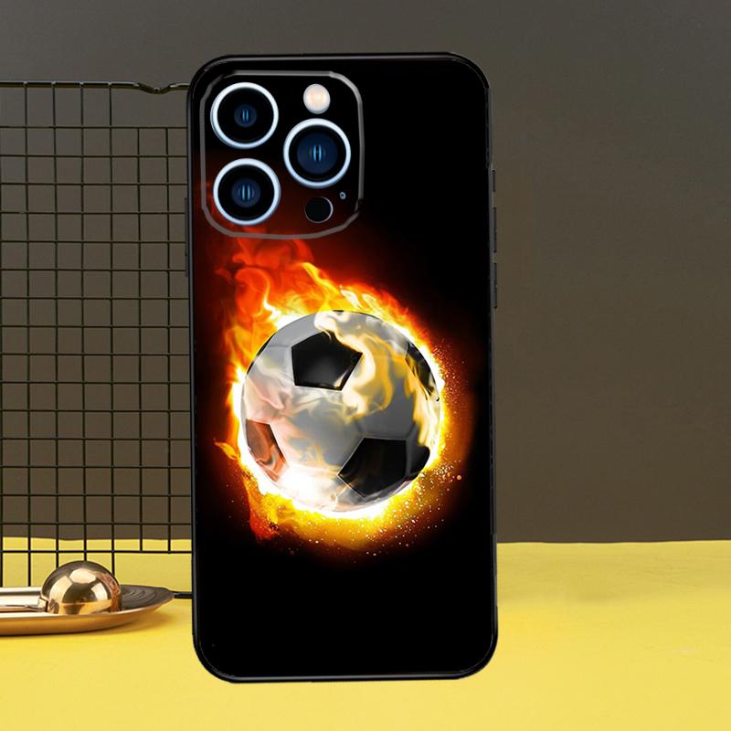 

Football Soccer Ball Case For iPhone 16 15 14 13 12 11 Pro Max X XR XS 7 8 Plus 12 13 Mini Bumper Cover iPhone XR