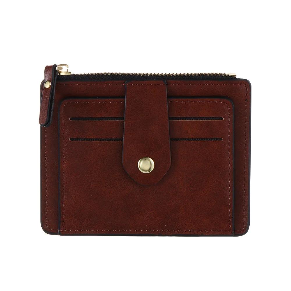 Men's PU Leather ID Credit Card Holder Wallet Coin Purse Fashion Women Business Slim Money Pocket Case Multi-card Card Holder