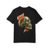 Calla Lily Floral Skull Graphic T-Shirt Black Back Print Comfort Colors 1717