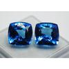Square Cushion Cut 21.45 Ct Pair Natural CERTIFIED Blue Sapphire Loose Gemstone A-1634