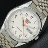 REFURBISHED AUTOMATIC SEIKO 5 JAPAN 6309A MENS ARABIC WHITE DIAL WATCH A427260-2 QRL-a427260