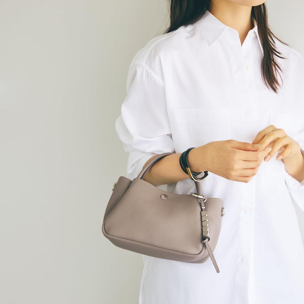 Atmungsaktiv TOPKAPI Schrumpfleder Mini-Tragetasche mit Schultergurt/Anhänger (Greige)