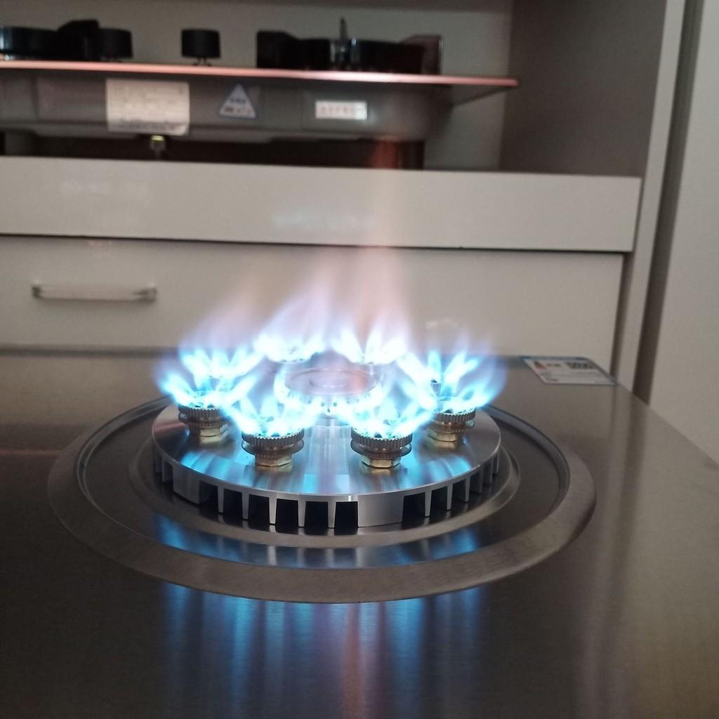 Aragaz dublu de uz casnic 7,0 kW, aragaz cu flacără mare, sticlă rezistentă la explozii, aragaz pe gaz lichefiat/natural, plită pe gaz încorporabilă