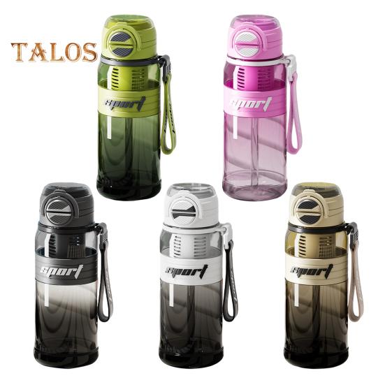 Fitness láhev na vodu se slámkou, víčko s odklápěním, 800 ml, bez BPA, PC sportovní láhev, nepropustná, režim duálního pití, potuodolný úchop, kelímek na pitnou vodu do posilovny