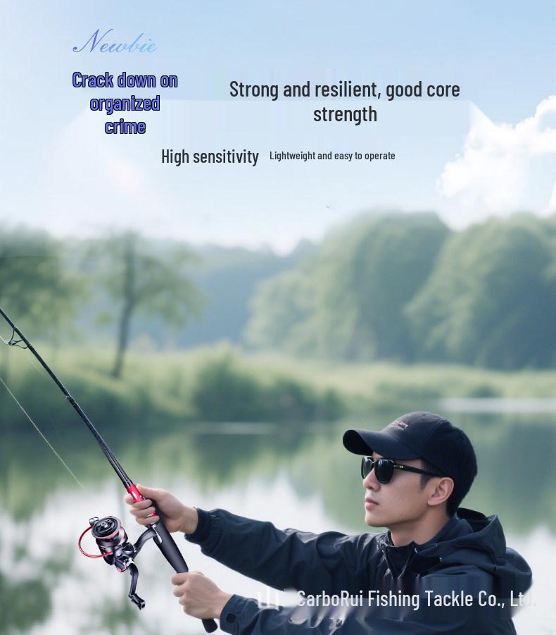 Black Bass Lure Casting Rod Set - Beginner Sea & Long Cast Rod for Asp