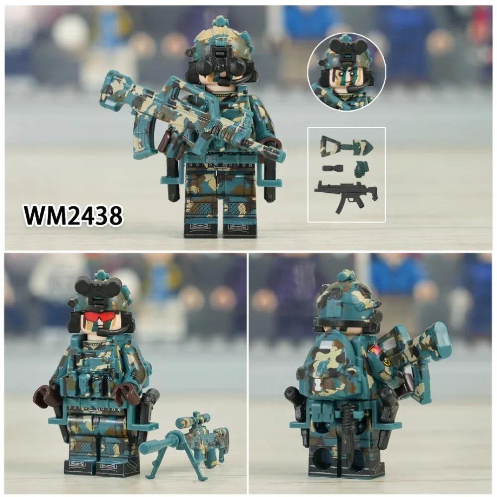 WM6147 WM6168 WM6169 Militaire Serie SWAT Special Forces Bouwsteen Commando Soldaat Stad Politie Pet Mini Actiefiguur Speelgoed