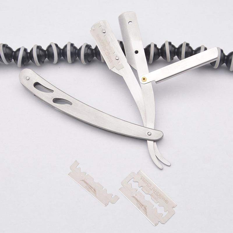 All-Steel Manual Razor: Classic Shaver for Face, Beard & Eyebrows.