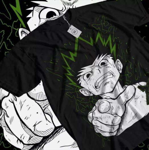 

Gon T-shirt Hisoka Killua Hunter Meruem Zoldyck Girl Anime Black Shirt All Sizes 4XL