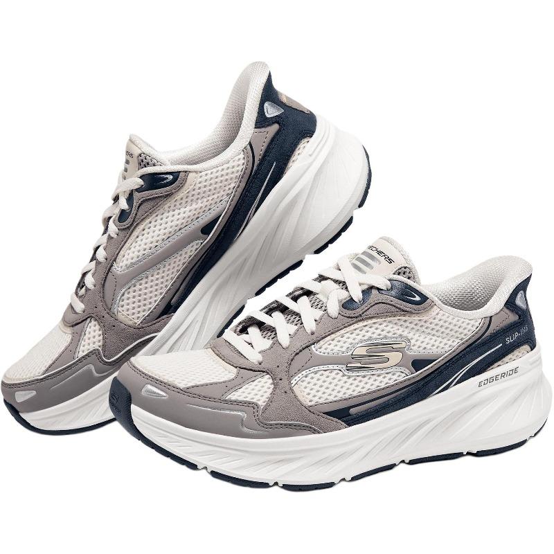 Skechers Edgeride Women Gray Blue Low Top Running Shoes 150650-OFNV