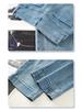 Women's Light Blue High-Waisted Slim-Fit Straight-Leg Jeans - Spring 2025, Pear-Shaped Slimming, Versatile Design