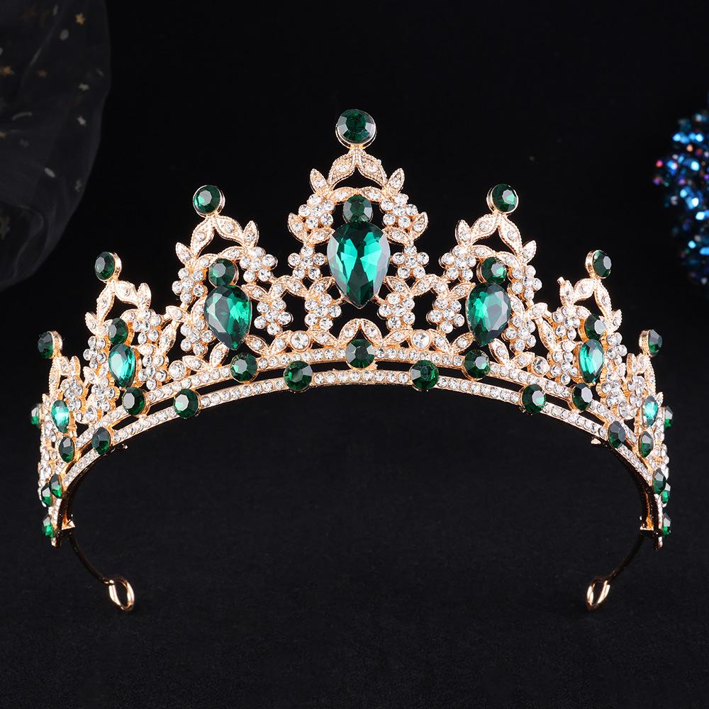DIEZI 21 Colors Luxury Elegant Crystal Crown Hair Accessories Tiara For Women Party Rhinestone Bridal Crown New Hair Jewelry