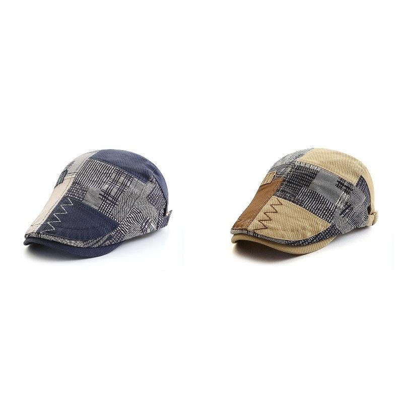 Men Beret Hat Cotton Buckle Adjustable Newsboy Hats Cabbie Gatsby Cap