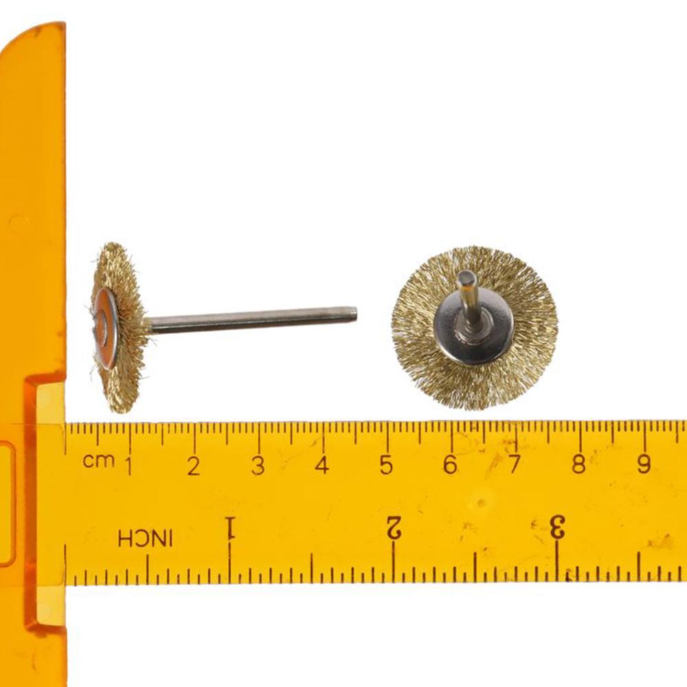 20pcs Brass Wire Wheel Brushes 3*25mm Polish Clean Tools Rotary Tool Brass Wheel Wire Brush  Rust