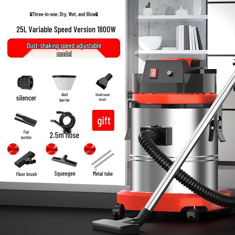 High-Power Wet/Dry Vacuum Cleaner for Home, Workshop, Car Wash, Grout, and Industrial Use