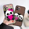PP16 Cartoon Panda Soft Shell Phone Case for Redmi Note 10 11 12 Pro Max 10S 10C 10T 11A 11S 12S 12C