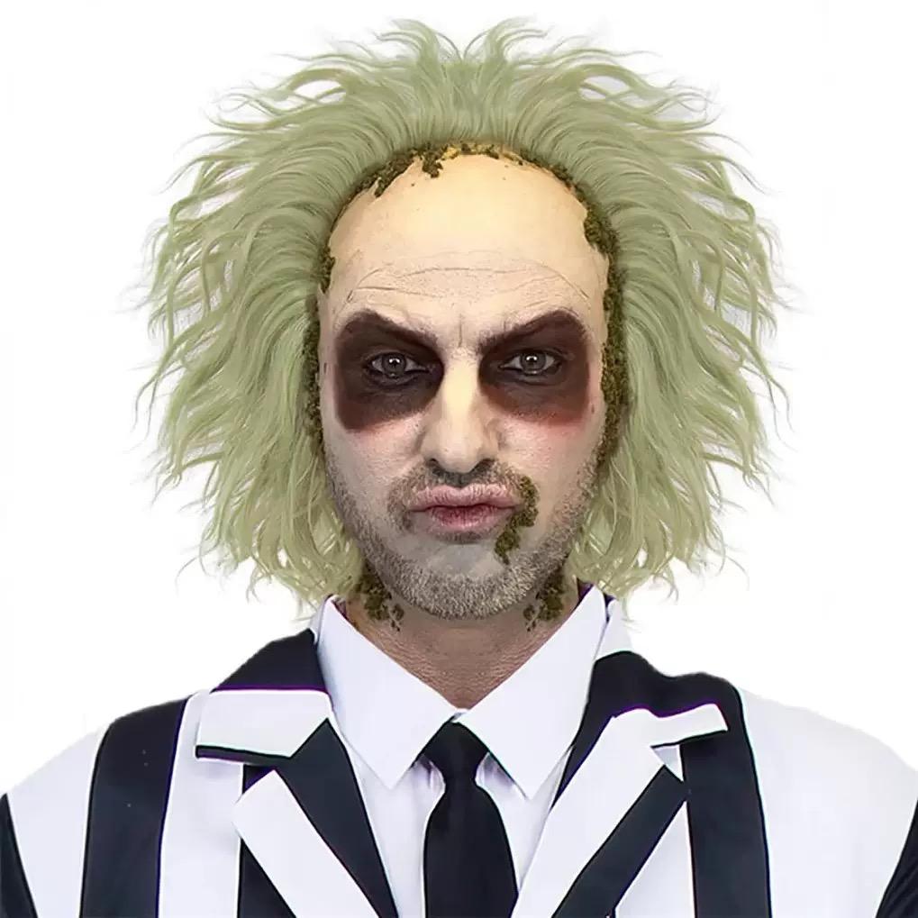 

Зеленый парик с лысиной, парик клоуна, короткий кудрявый парик, зеленый пушистый волнистый парик, парики для вечеринок и косплея, парик на Хэллоуин, мужской, 6-дюймовые синтетические парики green-6inches