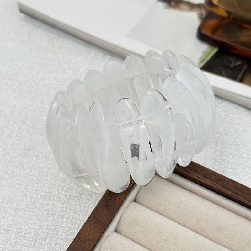 Bracelet Female special-shaped splicing Elastic resin bracelet Niche high-end smudging exaggerated jewelry