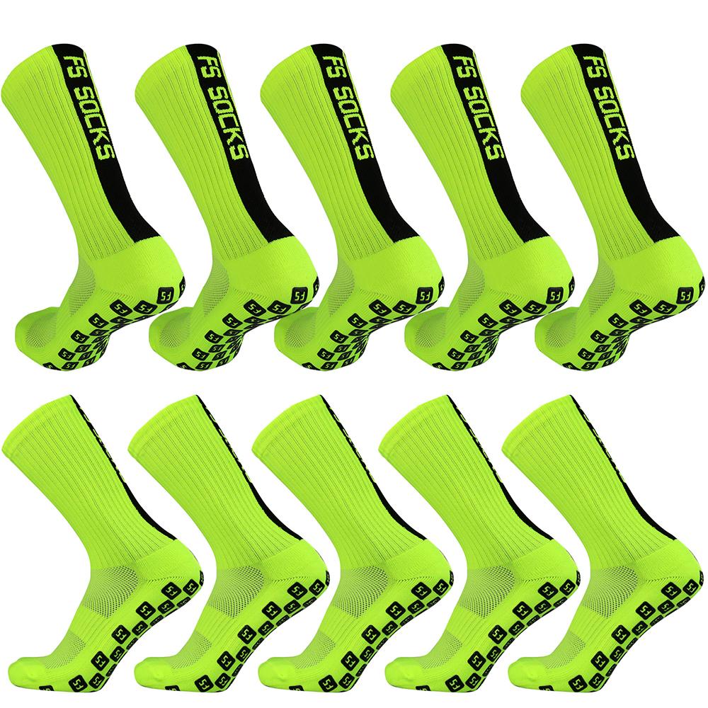 5 Pairs Non Slip Sport Soccer Socks Anti Slip Football Grip Socks for Football Basketball