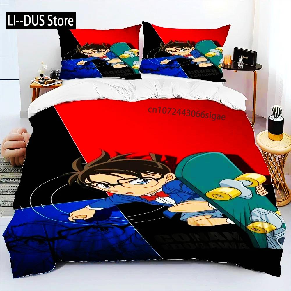 

Comforter Anime Detective Conan Cartoon Bedding Set Bed Set Comforter King Queen Size Boys Adult Comforter (quilt)-EU Single(135*200cm)3pcs