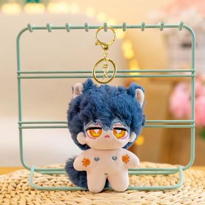 10 cm männliche Baumwollpuppe mit Fuchsschwanz, weich gefülltes Plüschspielzeug, Hobby-Anhänger, exquisiter Kawaii-Rucksack, Schlüsselanhänger, Geburtstagsgeschenk