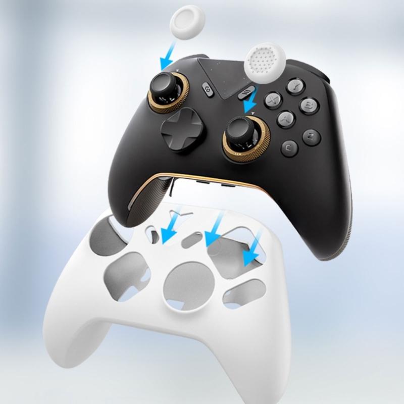 Protective Case Skin Gaming Controller Silicone Cover for 5 Game Handle Protector Sleeve Flexible Skin