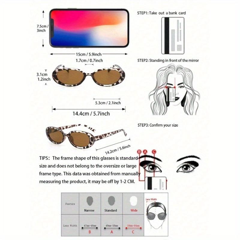 Damenmode Y2K Ovalrahmenbrille für Outdoor-Wandern Camping Strandparty Urlaubsoutfits Accessoires Strandaccessoires für Damen Brille Sonnenbrille