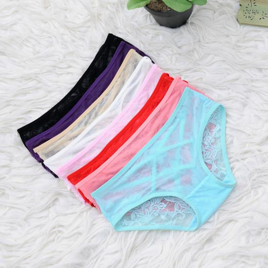 Sexy Lady Briefs Solid Color Anti-septic Underwear Soft Quick Dry Women Panties for Daily Wear