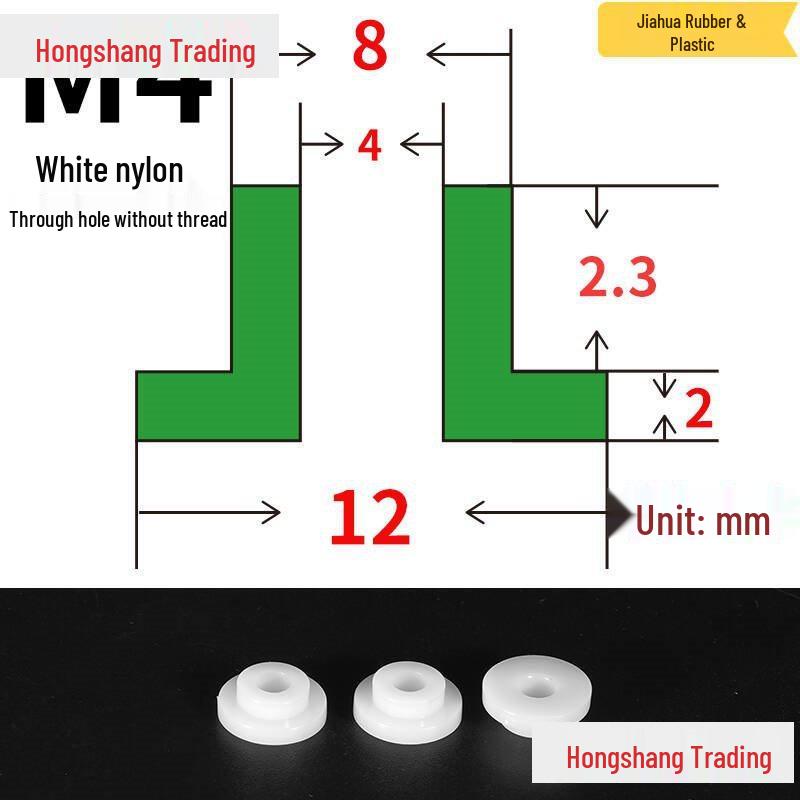Step T-Shaped Nylon Insulating Bushing Washer, M3-M35 Thread Protection Spacer