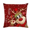 Christmas Pillowcase Decorative Linen Printed Porch Courtyard Sofa Home Decoration Pillowcase