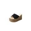 Women's sandals summer new thick-soled muffin fish mouth wedge heel women's shoes versatile casual one-word cool slippers