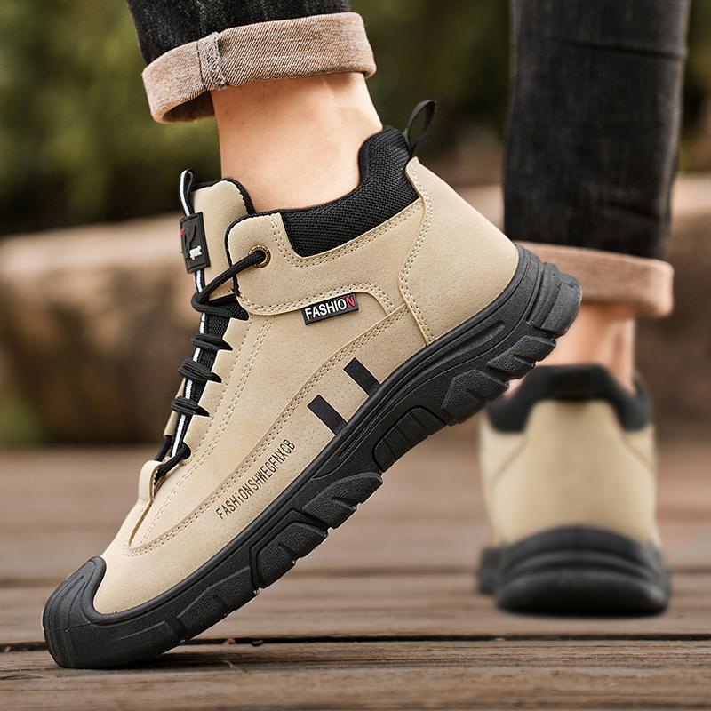 Men's Sports Boots Four Season New Soft Soled Anti-slip Outdoor Boots Casual Trend Tooling Boots Youth Safety Protection Boots