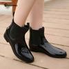 New Thermal Rain Boots Type Low Tube Fashion Water Shoes Trendy Low Tube Elastic Glossy Women's Rain Shoes